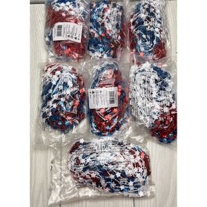 7x Red White Blue Stars Bead Necklaces 24 Ea Pack -168 Total- Party July 4th